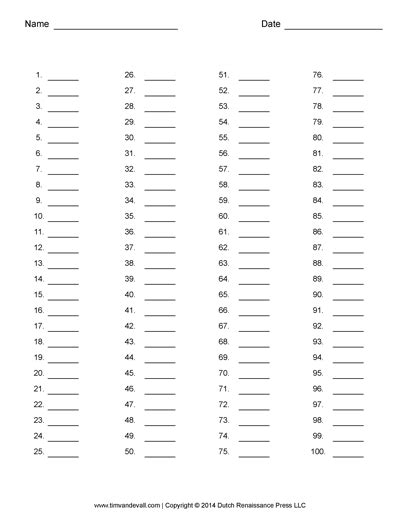 printable answer sheet templates   multiple choice tests paper