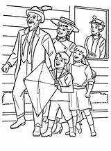 Poppins Mary Coloring Pages Characters Getcolorings Printable Colorin sketch template