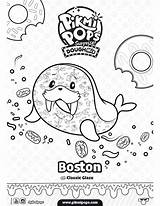 Pikmi Walrus Kolorowanki Boston Kleurplaat Sheet Tootsie Malvorlage Dzieci sketch template