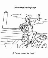 Coloring Labor Farmer Grows Food Color sketch template