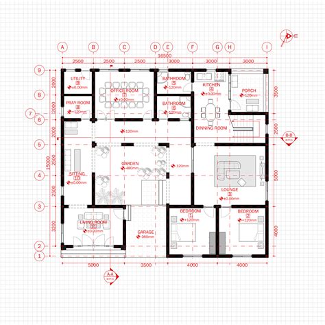 modern house office architecture plan  floor plan metric units cad files dwg files plans