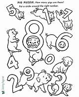Preschool Printables Coloring Numbers Pages Kids Learning Printable Counting Activity Worksheets Number Activities Educational Worksheet Kindergarten Fun Learn Color Count sketch template