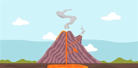 infografik vulkane aufbau