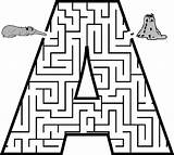Mazes Printable Easy Coloring Kids Pages sketch template