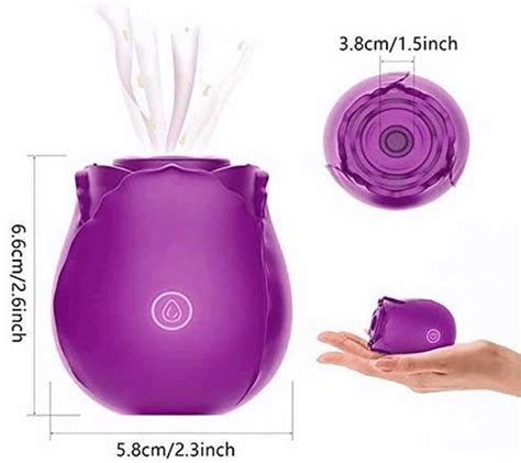Purple Rose Suction Vibrator 7 Frequency Sucking Clit Massage Rose Toy