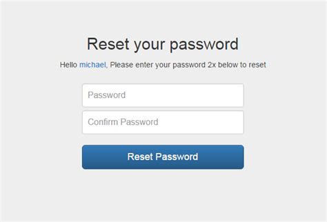 building  user registration system part   password reset form