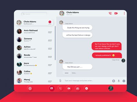 Chat Messaging Web App Ui Design Daily Ui Day 13 By