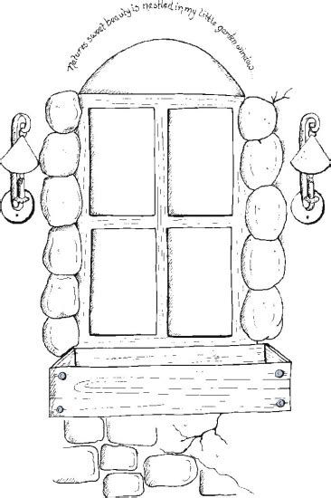 garden window  coloring pages