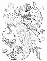 Meerjungfrau Mermaid sketch template