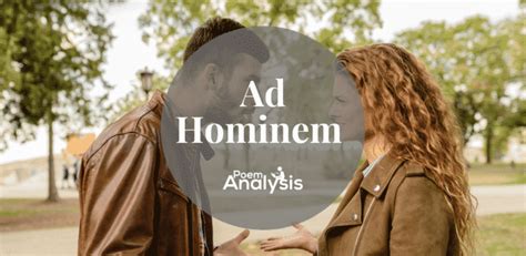 ad hominem definition  examples poem analysis