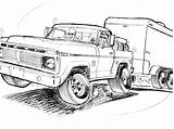 Lifted Chevy sketch template