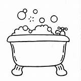 Bathtub Bath Coloring Pages Bubbles Kids Color Bubble Template Bulkcolor sketch template