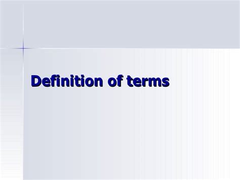 definition  terms