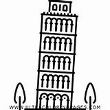 Pisa Turm Leaning Ausmalbilder Eiffel Iconfinder sketch template