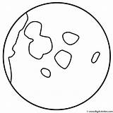 Coloring Moon Space Title Craters Small Kids Moons sketch template