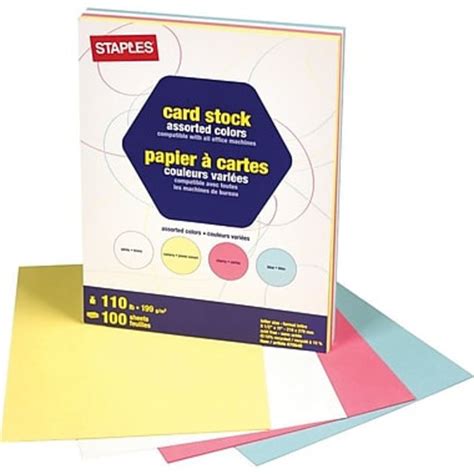 staples      pound assorted colours pastel coloured card
