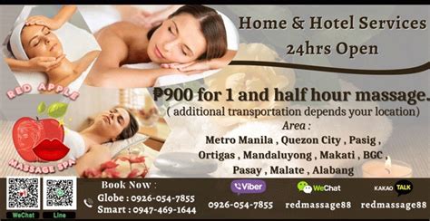 red apple massage spa home hotel service massage  metro manila