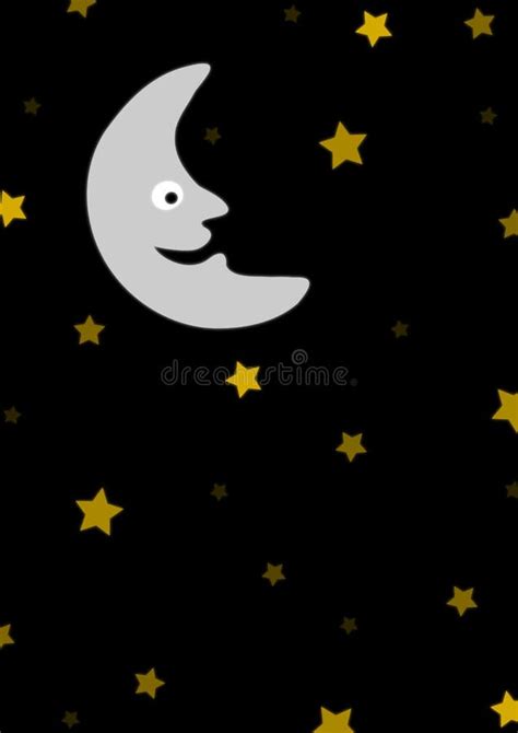 happy moon stock illustration illustration  moon black