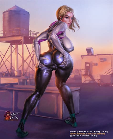 spider gwen s big latex ass by kinkyjimmy hentai foundry