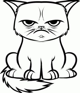 grumpy cat coloring page   didnt