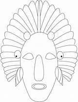 African Mask Coloring Masks Printable Kids Indian Template Drawing Pages Red Templates Para Mascaras Studyvillage Pdf Print Colorir Africanas Imprimir sketch template