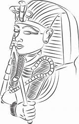 King Tut Tutankamon sketch template