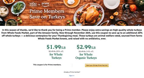 amazons  foods turkey promotion  ruining  thanksgiving