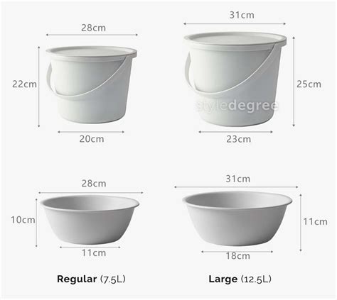 minimalist pail bucket pc set stackable hygienic style degree