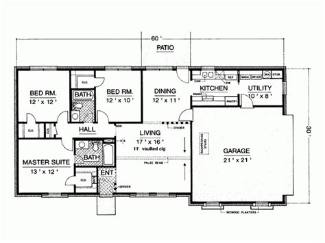 simple rectangular house plans  concept