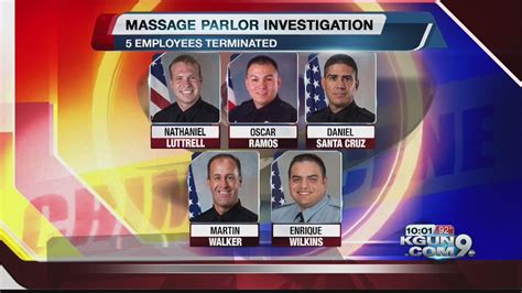 Four Tucson Police Officers One Employee Terminated Following Massage