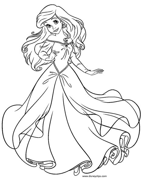 ariel coloring pages disney clips coloring pages