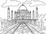 Coloriage Mahal Taj Inde Imprimer Colorier sketch template