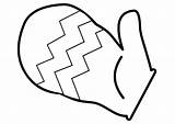 Mitten Clip Mittens Cliparts Coloring Clipart sketch template