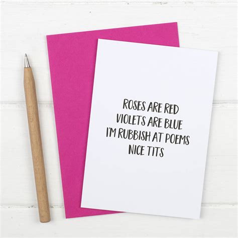 Nice Tits Valentines Card By Russet And Gray