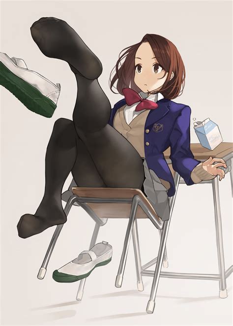 The Big Imageboard Tbib 1girl Aikawa Ren Black Legwear