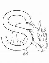 Styracosaurus Alphabet sketch template