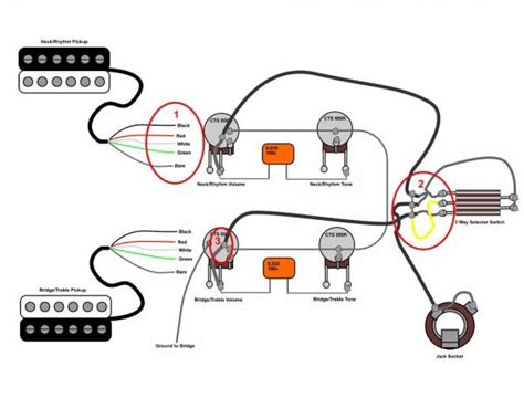 wiring diagram  les paul style guitar eletronica musica livros