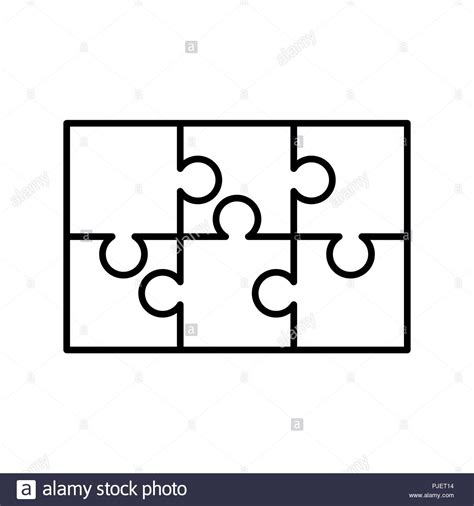 jigsaw puzzle blank template stock illustration illustration
