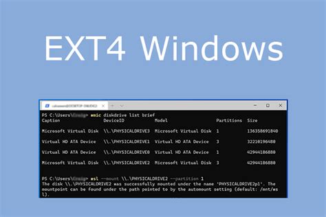 ext windows mount ext file system  wsl minitool partition wizard