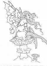 Coloring Pages Brown Fairy Amy Fairies Book Elf Printable Adult Books Colouring Grown Ups Color Fantasy Faries Nymph Elves Myth sketch template