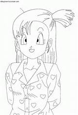 Bulma Dragonball Pijama sketch template