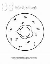 Donut Coloring Printable Pages Donuts Sheets Sara Silly Sweet Kids Choose Board sketch template