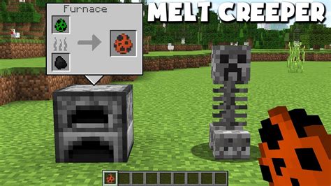 What If Smelt The Egg And Spawn The Burned Creeper In Minecraft