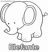Elefante Dibujo Tierno Elefantes Tiernos Animales Jirafa sketch template