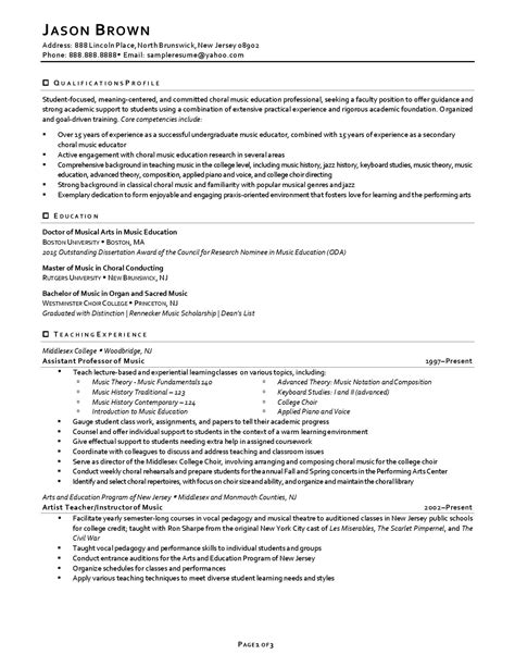 faculty resume examples resume professional writers
