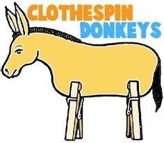 clothespin donkey printable craft  crafts easy arts  crafts bible