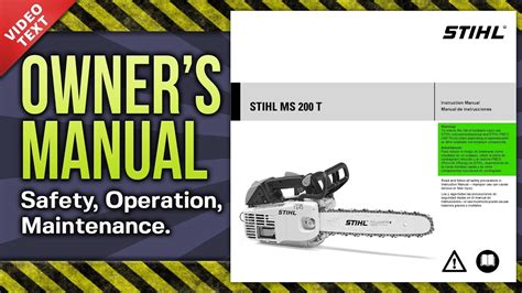 owners manual stihl ms   chain  youtube