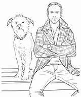 Gosling Coloring Ryan Book sketch template
