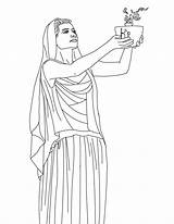 Greek Coloring Hestia Gods Goddesses Goddess Pages Mythology Netart God Color Choose Board sketch template