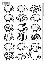 Coloring Pango Sheep Sheeps Children Workshop Printable sketch template